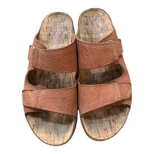 Kork Ease Torreya Leather Sandal Brown Tan Double Strap Slip On Womens‎ Size 10M